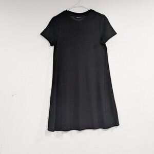 Reitmans Short Sleeve Ribbed Shift Dress Black Size Small